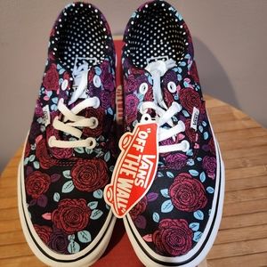 Vans Floral Sneakers Women's 7, 7.5 New